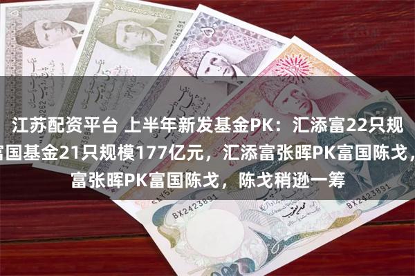 江苏配资平台 上半年新发基金PK：汇添富22只规模195亿元，富国基金21只规模177亿元，汇添富张晖PK富国陈戈，陈戈稍逊一筹