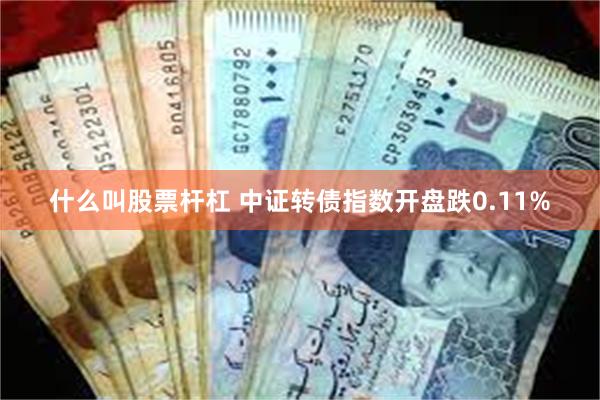 什么叫股票杆杠 中证转债指数开盘跌0.11%