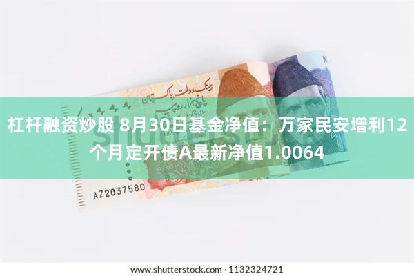 杠杆融资炒股 8月30日基金净值：万家民安增利12个月定开债A最新净值1.0064